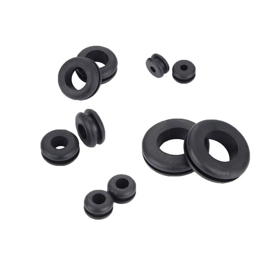 Open Rubber Grommets Electrical Wire Cable Grommet - Pack of 100