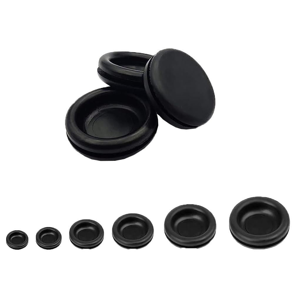 Blanking Closed Rubber Grommets Wire Cable Grommets - Pack of 25