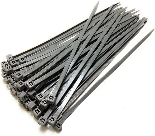 Cable Ties Silver Nylon Zip Wire Cable Ties Various Sizes - Pack of 100