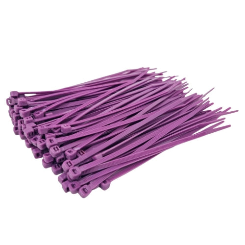 Cable Ties Purple Nylon Zip Wire Cable Ties Various Sizes - Pack of 100