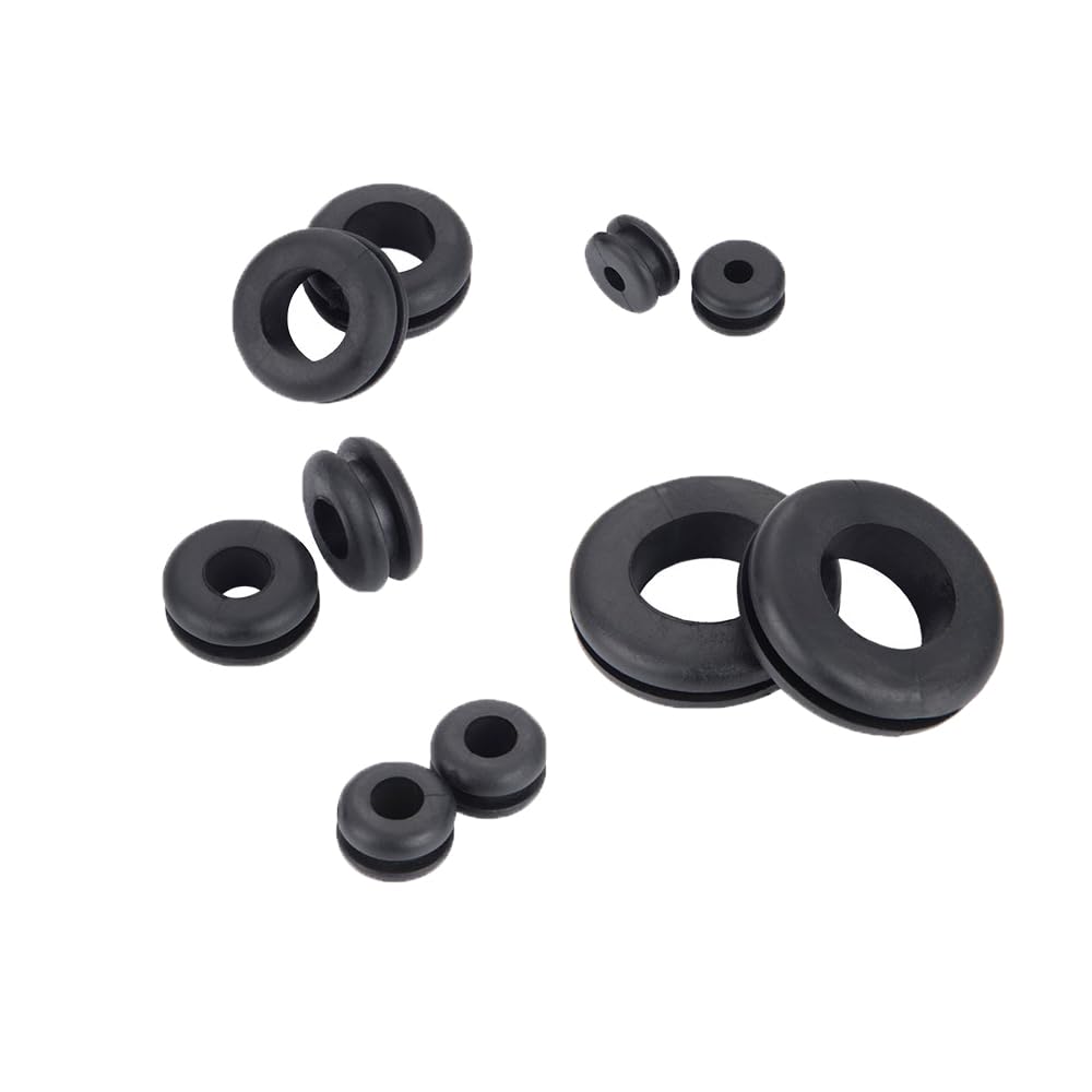Open Rubber Grommets Electrical Wire Cable Grommet - Pack of 25