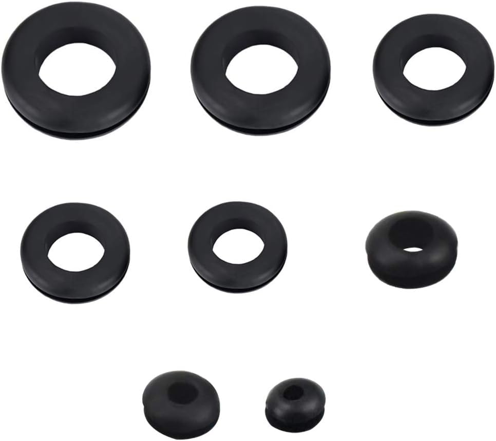 Open Rubber Grommets Electrical Wire Cable Grommet - Pack of 25