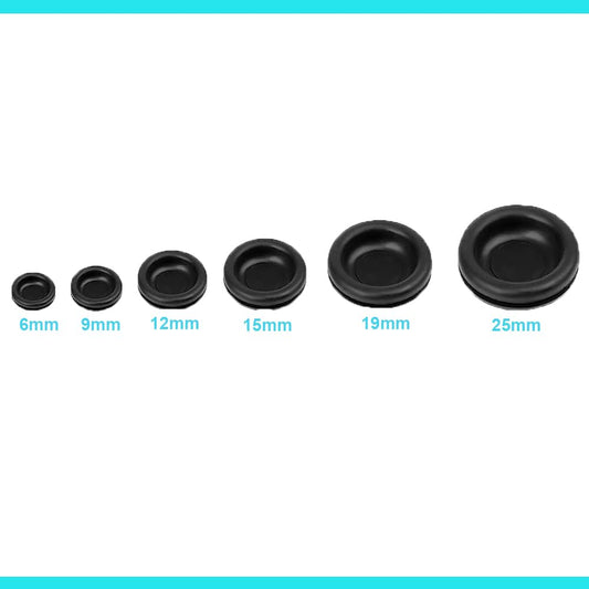 Blanking Closed Rubber Grommets Wire Cable Grommets - Pack of 100