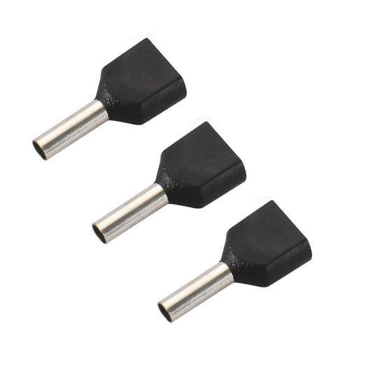 Twin End Lug Wire Ferrules Copper Crimp Connectors Insulated Cord Twin End Lug Pin End Terminal- Pack of 100