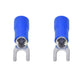 Insulated Fork and Ring Spade Wire Connectors 1.5 sqmm, 2.5 sqmm, 4.6 sqmm, U Type Electrical Quick Splice Crimp Terminals - Pack of 100