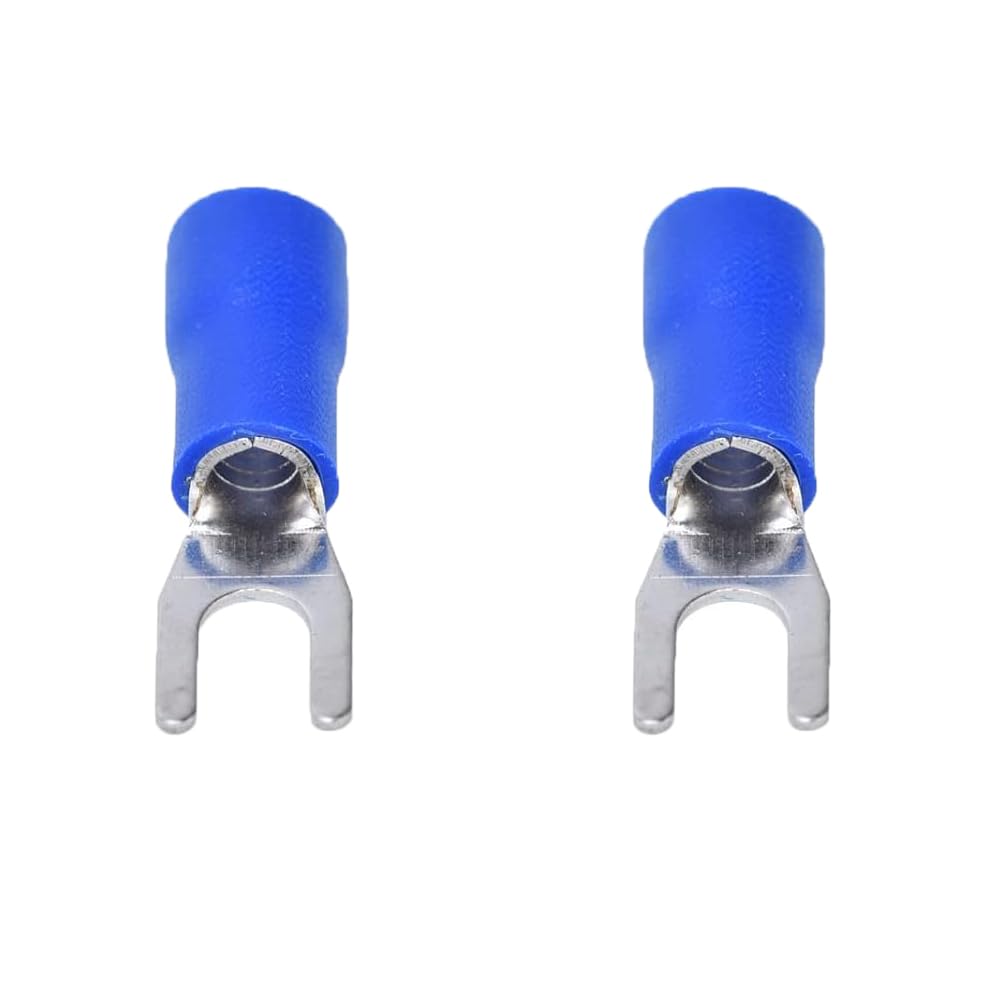 Insulated Fork and Ring Spade Wire Connectors 1.5 sqmm, 2.5 sqmm, 4.6 sqmm, U Type Electrical Quick Splice Crimp Terminals - Pack of 100