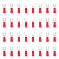 Insulated Fork and Ring Spade Wire Connectors 1.5 sqmm, 2.5 sqmm, 4.6 sqmm, U Type Electrical Quick Splice Crimp Terminals - Pack of 100