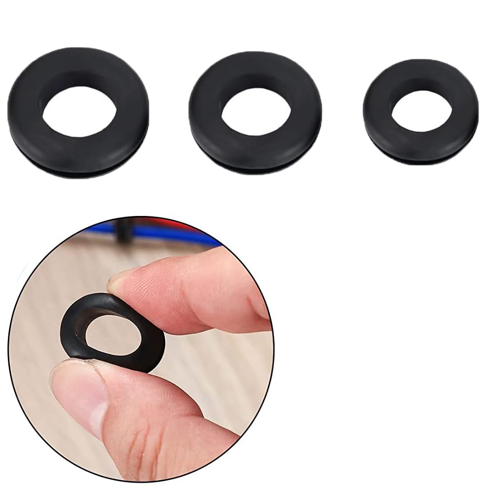 Open Rubber Grommets Electrical Wire Cable Grommet - Pack of 25