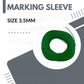 PVC Marking Sleeve, Ferrule Printing Wire Tube Label with 3.5 mm Inner Diameter for Printing Machine - 100 Meter Full Tube Green