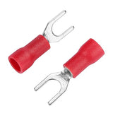 Insulated Fork and Ring Spade Wire Connectors 1.5 sqmm, 2.5 sqmm, 4.6 sqmm, U Type Electrical Quick Splice Crimp Terminals - Pack of 100