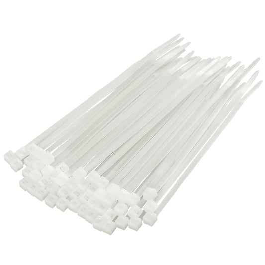 Cable Ties White Nylon Zip Wire Cable Ties Various Sizes - Pack of 100