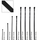 Cable Ties Black Nylon Zip Wire Cable Ties Various Sizes - Pack of 100