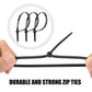 Cable Ties Black Nylon Zip Wire Cable Ties Various Sizes - Pack of 100