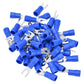 Insulated Fork and Ring Spade Wire Connectors 1.5 sqmm, 2.5 sqmm, 4.6 sqmm, U Type Electrical Quick Splice Crimp Terminals - Pack of 100
