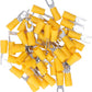 Insulated Fork and Ring Spade Wire Connectors 1.5 sqmm, 2.5 sqmm, 4.6 sqmm, U Type Electrical Quick Splice Crimp Terminals - Pack of 100