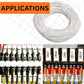 Click to see full view PVC Marking Sleeve, 4.5 mm Inner Diameter Ferrule Printing Wire Tube Label with for Printing Machine - 100 Meter