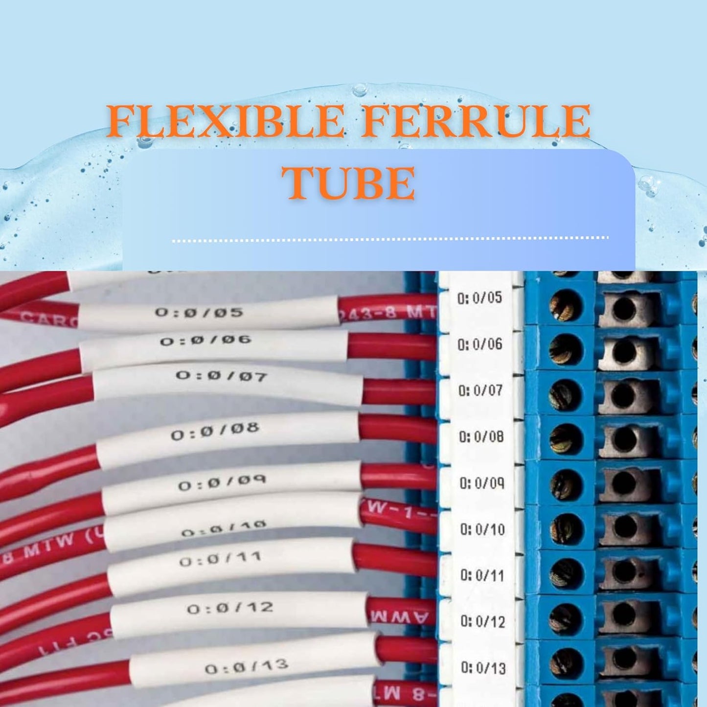 PVC Marking Sleeve, Ferrule Printing Wire Tube Label with 2.2 mm Inner Diameter for Printing Machine - 100 Meter Full Tube
