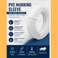 PVC Marking Sleeve, Ferrule Printing Wire Tube Label with 3.5 mm Inner Diameter for Printing Machine - 100 Meter Full Tube Green Blue Yellow