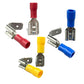 Piggy Back Terminal Red, Blue, Yellow PVC Semi-Insulated Piggy Back Spade Quick Splice Wire Terminals/Connectors - Pack of 100