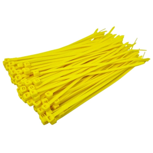 Cable Ties Yellow Nylon Zip Wire Cable Ties Various Sizes - Pack of 100