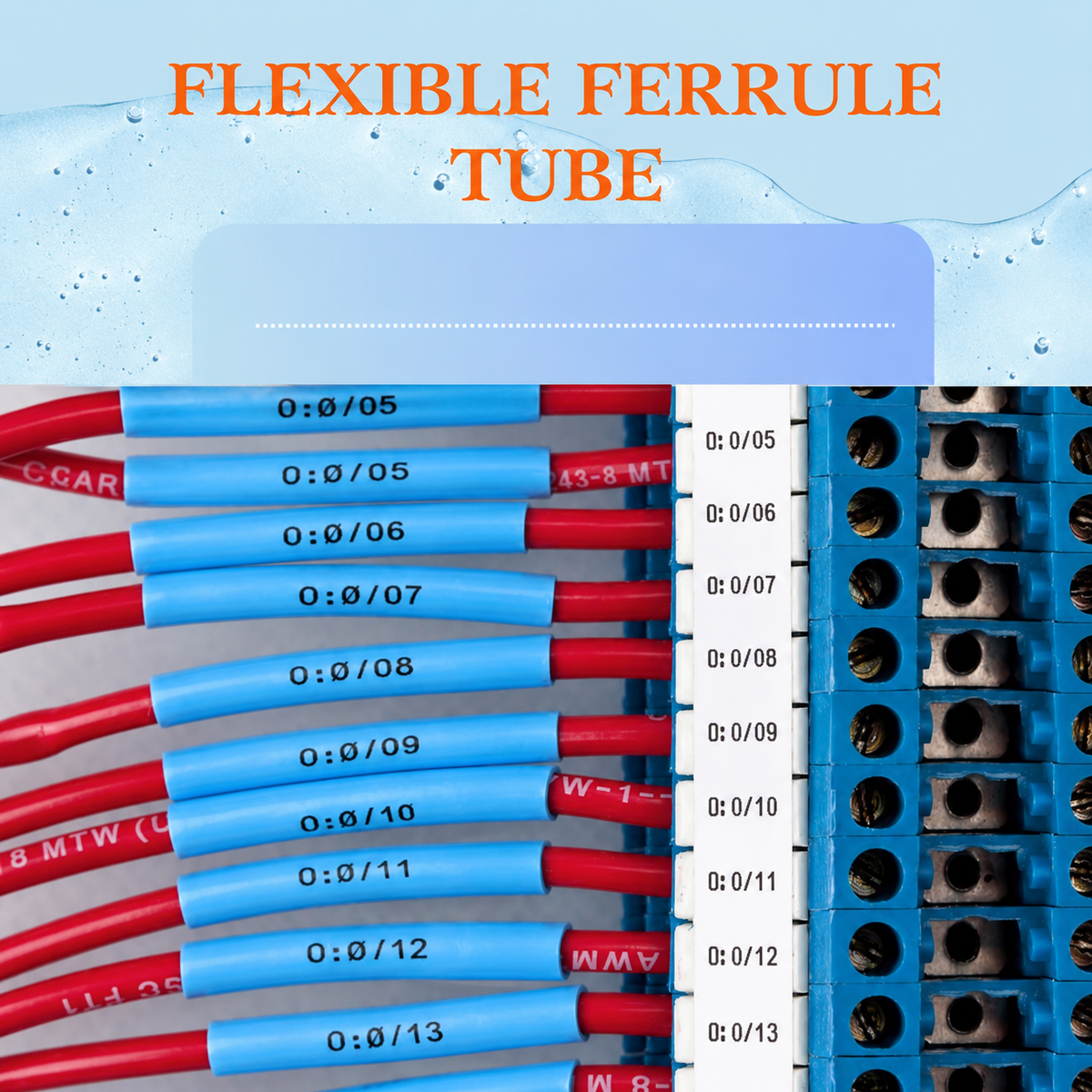 PVC Marking Sleeve, Ferrule Printing Wire Tube Label with 3.5 mm Inner Diameter for Printing Machine - 100 Meter Full Tube Green Blue Yellow