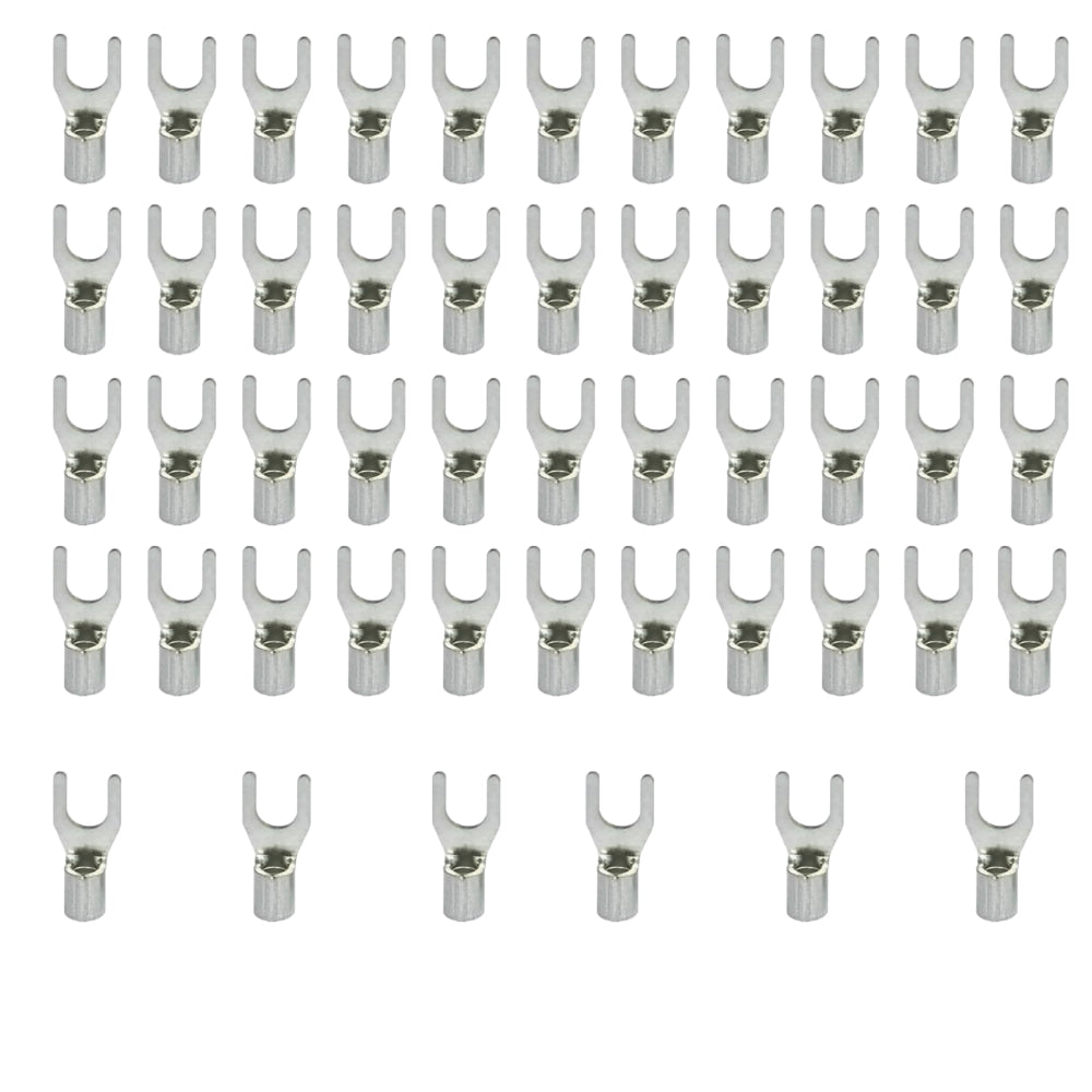 Copper Non-Insulated Fork Terminal Wire Connector Pack of 100