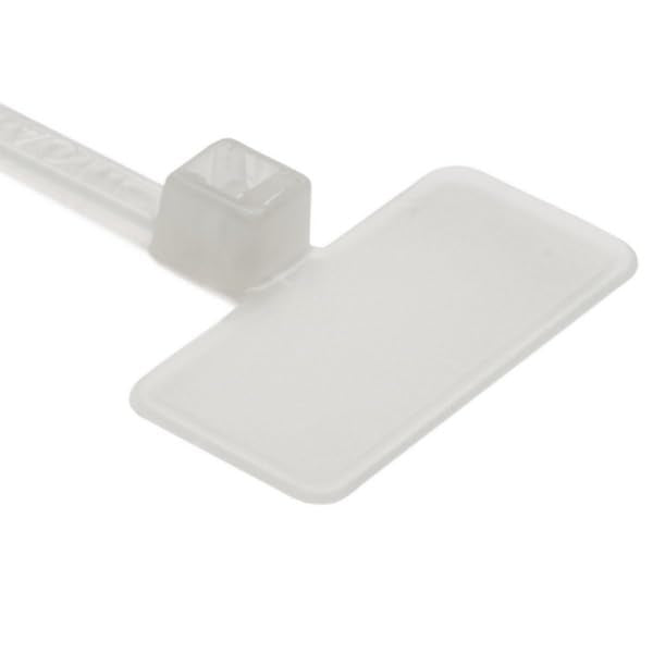 Marker Tag Ties Nylon Self Locking Cable Ties with Marking Tag, White, 4 inch 100mm - Strong Heavy Duty Zip Wire Tie Fastener Organizer - Pack Of 100